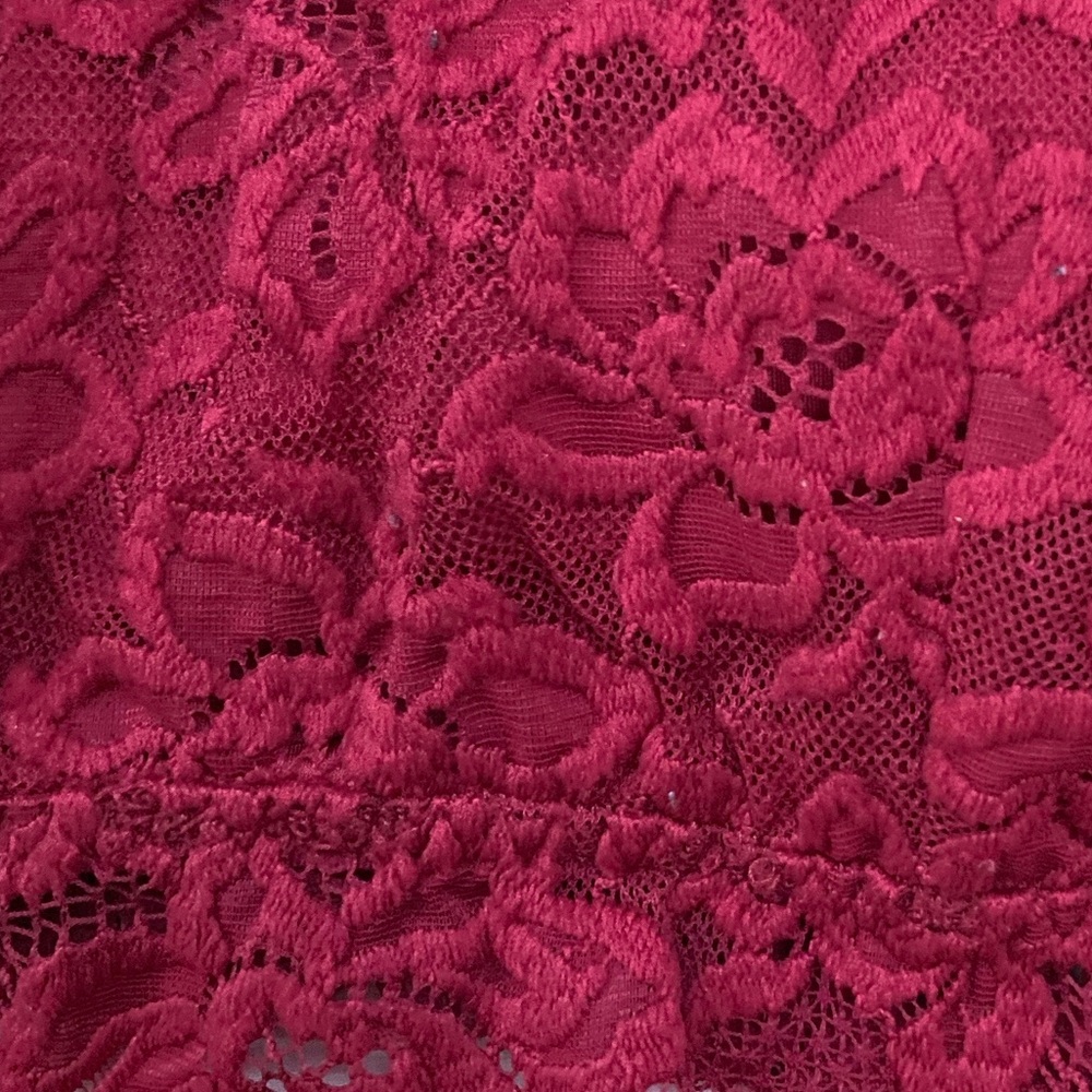Abercrombie & Fitch Red Floral Lace Strappy Bralette - Picture 6 of 7